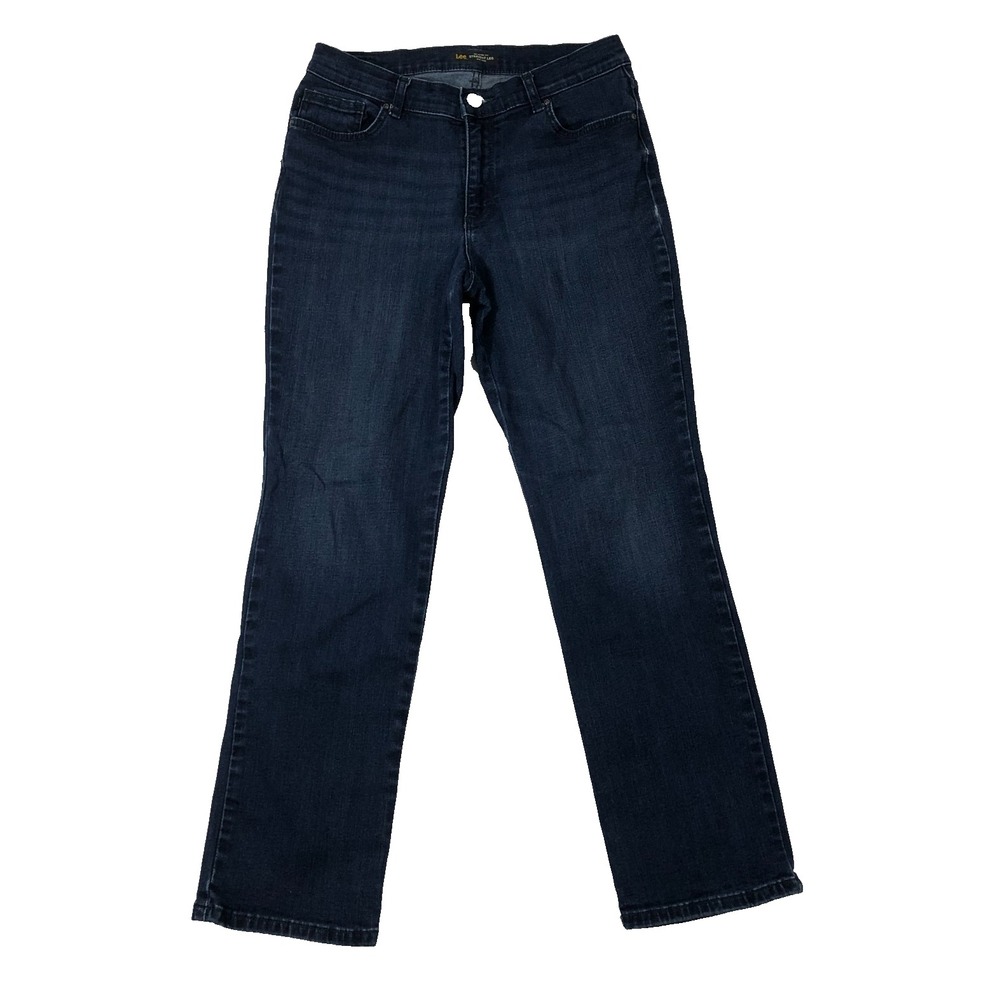Lee Jeans‎ Women's Size 10 Medium Denim Blue Relaxed Fit Straight Leg Mid Rise